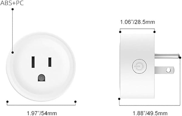 LNLN Smart Plug WiFi Socket Interruptor Remoto Timer Plug Smart Socket Control De Aplicaciones MViles Control De Voz Compatible Alexa Y Echo Y Google Home E IftttUS