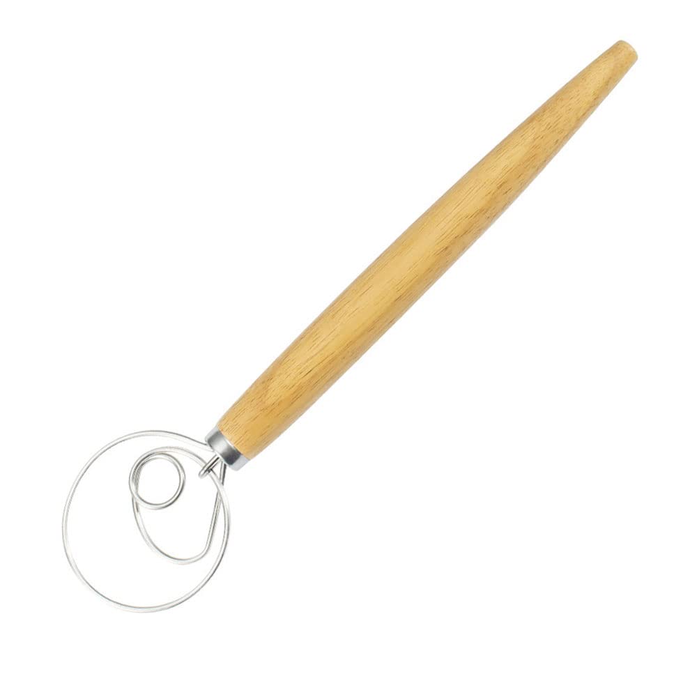 Photo 1 of ***2 INCLUDED***Danish Dough Whisk - 13" Dutch Whisk with Stainless Steel Ring - Danish Whisk for Bread, Pastry or Pizza Dough - Baking Tool Alternative to a Blender, Mixer or Hook