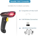 NETUM NT-1228BL Bluetooth QR Barcode Scanner 2D Imager USB Wireless view 5