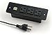 Conference Recessed Power Strip with USB 3 Outlets 1875W/12amp 2 USB Ports 2.1amp 10ft Power Cord Black