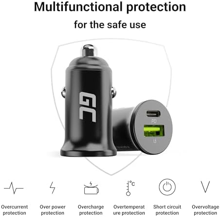 Chargeur Allume-Cigare 38 W, USB-C PD et USB-A Ultra Charge
