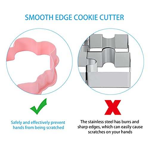 Dinosaur Cookie Cutters With Plunger Stampers Set, 6pcs 3D Dinosaur