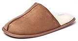 KushyShoo Men's Slip-on Indoor Outdoor Scuff Fluff Slippers