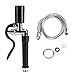 Pre-Rinse Commercial Kitchen Faucet with High Pressure Flexible Hose Sink Sprayer Replacement Kit Black