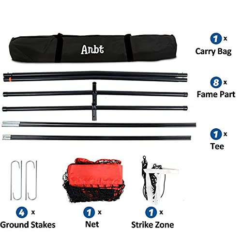 Anbt 7' x 7' Baseball Softball Practice Net Baseball Equipment Training