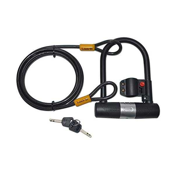 D Lock Bike Locks Electric Scooter Lock 1.8m Cable Bicycle Lock