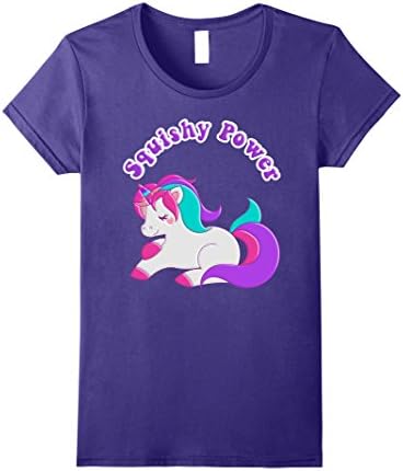 Women's Squishy Power Kawaii Unicorn Squishies T-Shirt Medium Purple