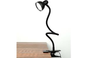 LiFMIRA Clip-on Reading Light - 3 Color Modes, 10 Dimmable Brightness, Eye Care Clamp Desk Lamp with Flexible Gooseneck for Reading in Bed, Desk, Headboard, Computer
