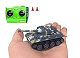 Mini RC Tank – Remote Control Micro Military with Radio Remote Small Kids Toy Tank Off Road Action Styles Colors Vary