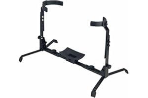 K&M Konig & Meyer 14940.000.55 Tuba Stand | Adjustable Height / Width | Rubber Covered Arms | Stable Sturdy Instrument Support | Bore Hole with Comb | Folds Easily For Travel | German Made | Black