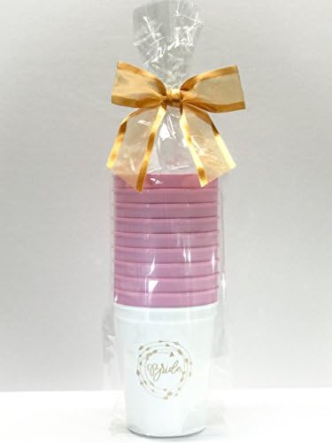 (10 Pack) Bride and Bride Tribe Cups White Pink - for Bachelorette, Bridal, Wedding, &amp; Hen Parties