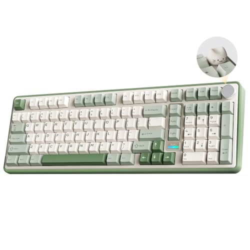 YUNZII B98 PRO QMK/VIA Gaming-Tastatur (Matcha Grün, Candy Linear Switch)