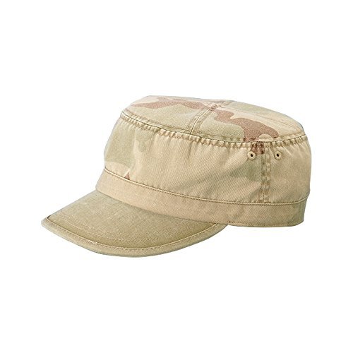 Wholesale Enzyme Washed Cotton Army Cadet Castro Hats - 20774 New Desert One Size