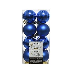 kerstbal plc d4cm K.blauw 16st