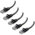 Cable Matters 5-Pack, Cat6 Snagless Ethernet Patch Cable in Black 5 Feet