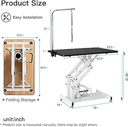 Hydraulic Pet Grooming Table for Large Dogs