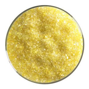 5 Oz Canary Yellow Transparent Medium Frit - 90 Coe