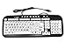 DataCal EZSee Wired USB Low Vision Keyboard - Black Characters on White Keys