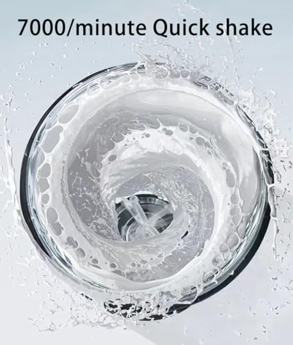 SULUNZEGER Protein Shaker Bottle Electric, Rechargeable Portable Blender with Powder Cup, Mini Protein Mixer for Gym, Food Processors Blenders for Juicer, Smoothie, Milk, (650ML, Black)