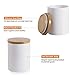 Lucky Goddness 10 fl oz Airtight Ceramic Sugar Bowl with Seal Bamboo Lid, Porcelain Sugar Container Food Storage Jar with Label for Coffee, Tea, Kitchen