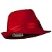 Fedora with Pleated Satin Band - Red W18S44D