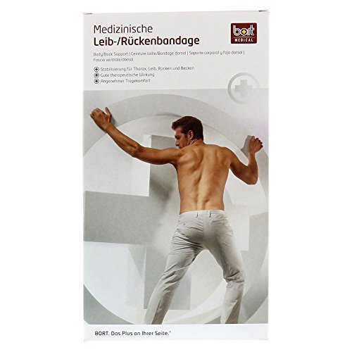 Bort Incisional Abdominal Hernia Scar Rupture Protection Belt with Silicone Compression Comfort Hernia Pad Medical Grade Made in Germany (37.4" – 49.2" inches x 5.1")