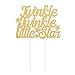 PALASASA Gold Single Sided Glitter Twinkle Twinkle Little Star Cake Topper in for Baby Shower or Birthday Party