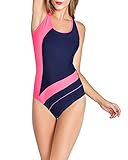 Uhnice Womens Athletic One Piece Swimsuits Racing Training Sports Bathing Suit