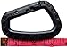 Tactical Carabiner Keychain - LeBeila Light Weight Polymer D-Ring Clip Hanging Hooks Super Strong Molded Carabiners Hanging Buckle (5PCS, Black)