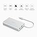 [Upgraded] AUKEY USB C Hub with Ethernet, 4K HDMI, VGA, 2 USB 3.0, 100W Type C Charging for MacBook Pro 2017 iMac, Google Chromebook Pixelbook - Aluminum, Silver