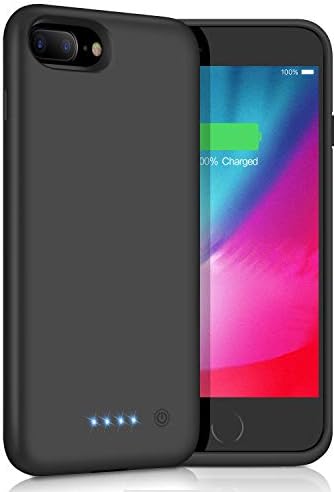 Battery Case for iPhone 8 Plus / 7 Plus, Upgraded Gixvdcu [8500mAh] Portable Protective Charging Case for iPhone 8Plus & 7Plus Extended Backup Charger - Black
