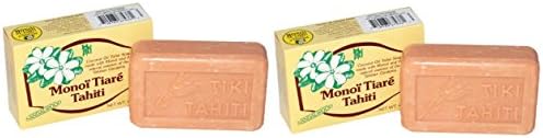 Monoi Tiare Tahiti Sandalwood Soap Bar (Pack of 2) With Coconut Oil, 4.55 oz