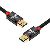 4K HDMI Cable 6 ft - FIRSTEC High Speed 18Gbps HDMI 2.0 Cable - 4K, 3D, 2160P, 1080P, Ethernet - 28AWG Braided HDMI Cord - Audio Return(ARC) for UHD TV, Blu-ray Player, Xbox, PS4/3, PC, Apple TV