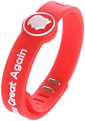 UAHAPY Donald Trump Sports Bracelets Adjustable Silicone Wristband Bracelets for Men Kids Boys