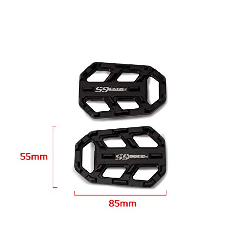 Carrfan Motorcycle Foot Pegs Front Billet Wide Pedals Rest Footpegs for BMW R1200GS G310 2013-2018