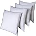 Niagara 4 Pack Standard Pillow Protectors with Zipper, Premium Cotton Sateen Blend Tight Weave Lab Tested Non Noisy Zip Covers Breathable Non Crinky (20x26 Inches)
