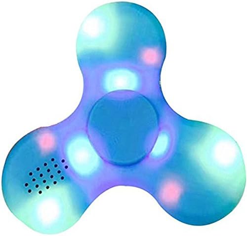 Crystal LED Light Switch MINI Bluetooth Speaker Music Fidget Spinner Hand Toy Stress Reducer For Work School Class High Speed 360 Triangle Finger For Focus , ADHD Anxiety Autism For Father
