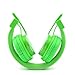 GranVela Q8 Wireless Bluetooth Headphones,Multifunction Foldable Headset with FM Radio, TF Card Player,Microphone and 3.5mm Detachable Cable，For Kids and Adults - Green