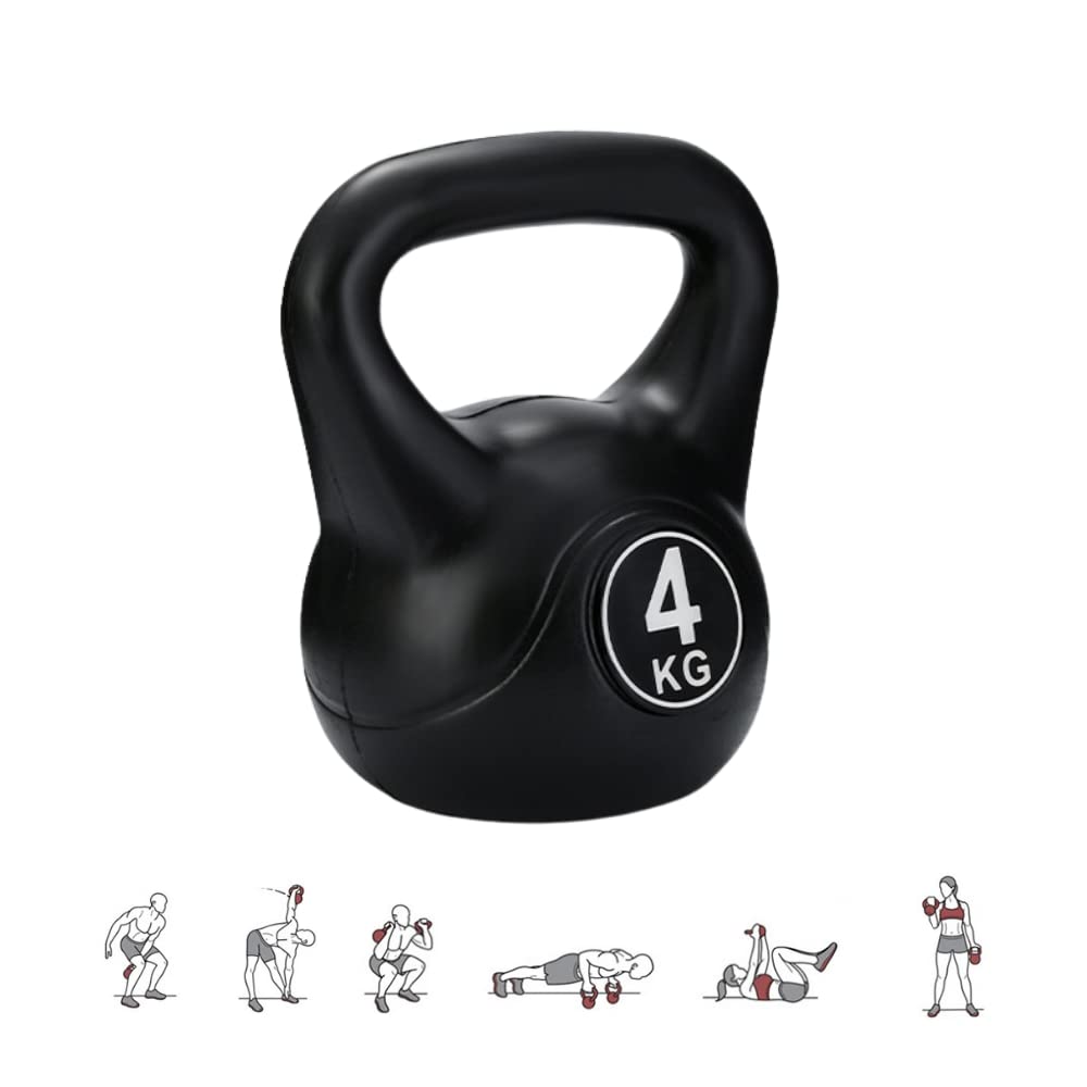 MAGIC SELECT Russian Weight 4 kg. Concrete Kettlebell with Ergonomic Handle. Kettlebell Dumbbell for Muscle Training at Home and Gym.