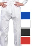 Tiger Claw 7.5 Oz Poly/cotton Student Elastic Waist Martial Arts Karate Pants - (Black, Red, Blue & White)