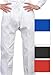 Tiger Claw 7.5 Oz Poly/cotton Student Elastic Waist Martial Arts Karate Pants - (Black, Red, Blue & White)