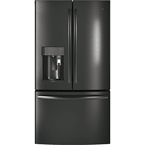 GE Profile PFE28PBLTS 36 Inch Smart French Door Refrigerator with 27.8 cu. ft. Total Capacity in Black Stainless Steel