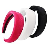 QtGirl 3 Pcs Womens Wide Padded Headbands 1.6