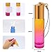 Glass Roller Bottles, ESARORA 24 Pack 10ml Gradient Color Essential Oil Roller Bottles with Stainless Steel Roller Ball and Golden hanging cap(3 Dropper,2 Funnel,6 Extra Roller Ball,30 Label,2 Opener)