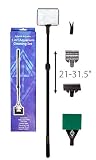 Atlantis Aquatics 5 in 1 Aquarium Cleaning Tools w/Telescopic Handle - 4 Inch Fish Net Algae Scraper Aquascaping Tool Gravel Cleaner Rake Algae Scrubber (Sponge Brush) - Long Handle Fish Tank Cleaner