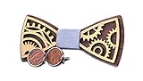 Pre-Tied Wood Bow Ties Set for Men Big Boys with