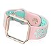 Fitbit Blaze Bands, UMTELE Sport Silicone Replacement Strap with Rose Gold Frame for Fitbit Blaze Smart Fitness Watch Pink/Teal