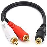 RCA Female to 2 RCA Male Y-Cable Stereo Audio Cable