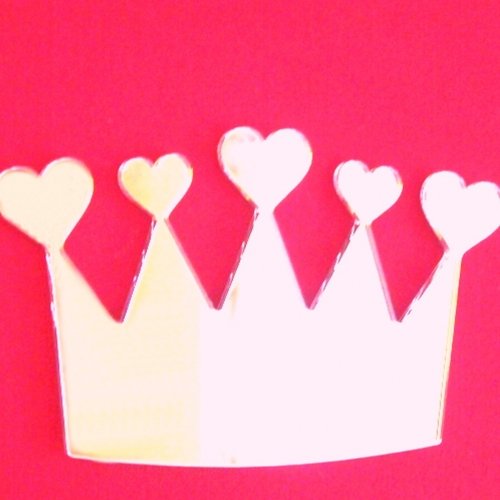 Super Cool Creations Princess Heart Topped Crown Mirrors - 60cm x 37cm