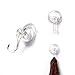 ShineMe Suction Cup Hooks for Shower Windows Clear Plastic Heavy Duty Strong Vacuum Traceless Coats Hook Smooth Wall Kitchen Bathroom Towels Caps Holder (2pcs)